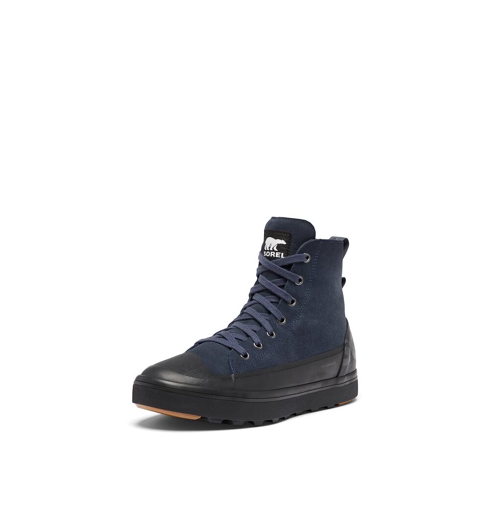 SOREL MEN'S CHEYANNE METRO II WATERPROOF SNEAKER BOOTS - INDIA INK, BLACK - SIZE
